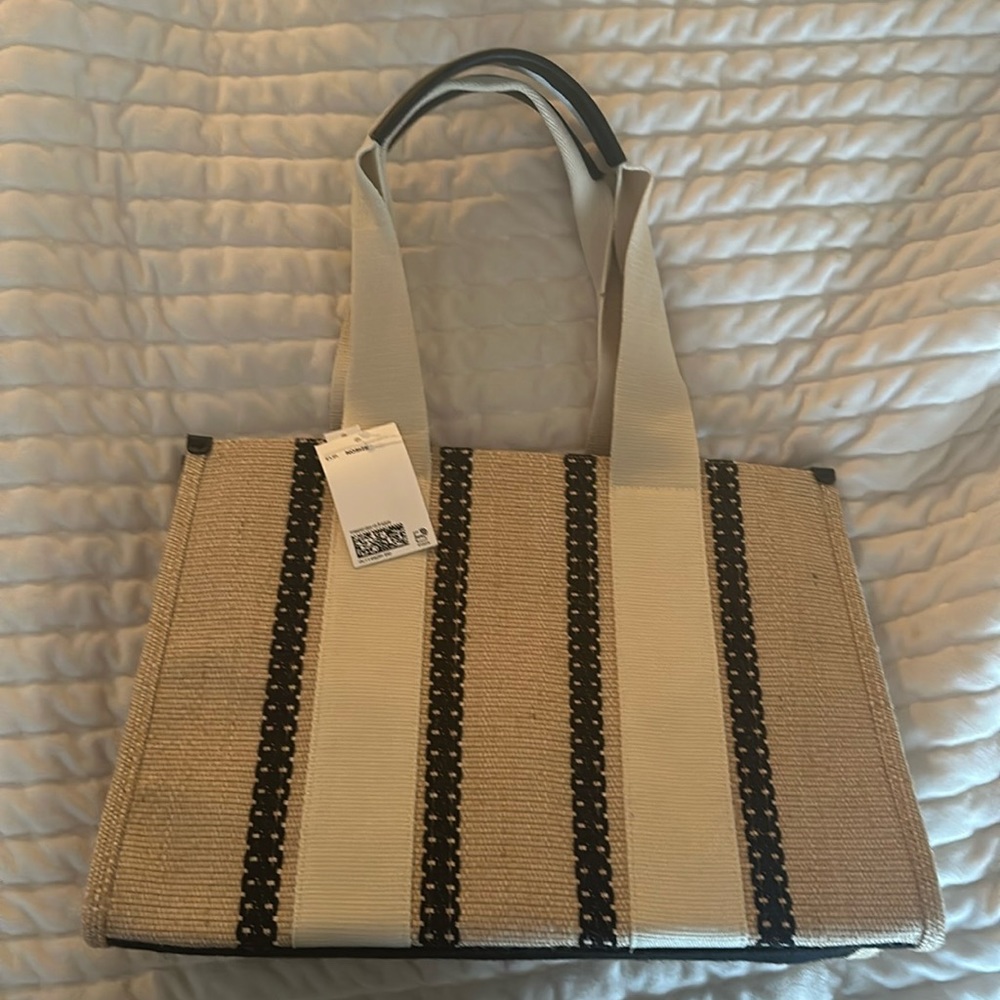 NWT H&M Jute-Blend Tote Bag
